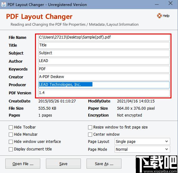 PDF Layout Changer下载,元数据,PDF工具,PDF管理